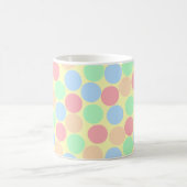 Multi-Color Pastel Dots Pattern コーヒーマグカップ (中央)