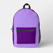Multi-Color Purple Backpack プリントバックパック (正面)