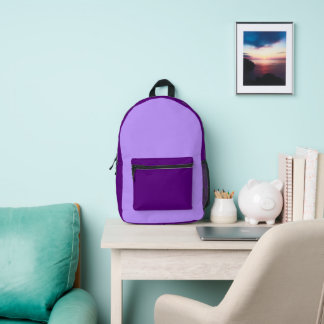 Multi-Color Purple Backpack プリントバックパック