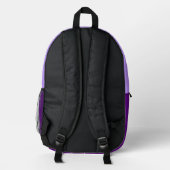 Multi-Color Purple Backpack プリントバックパック (裏面)