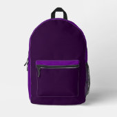 Multi-Color Purple Backpack プリントバックパック (正面)