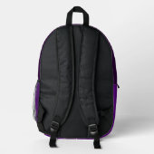 Multi-Color Purple Backpack プリントバックパック (裏面)