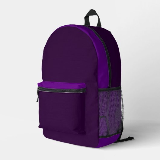 Multi-Color Purple Backpack プリントバックパック (裏面右端)