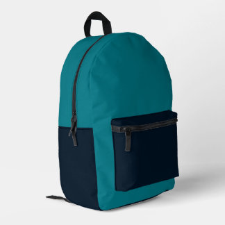 Multi-Color Teal Backpack プリントバックパック
