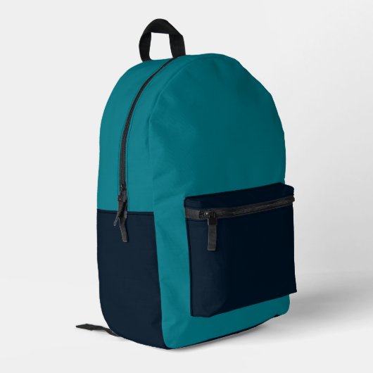 Multi-Color Teal Backpack プリントバックパック (裏面左端)