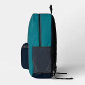 Multi-Color Teal Backpack プリントバックパック (右)