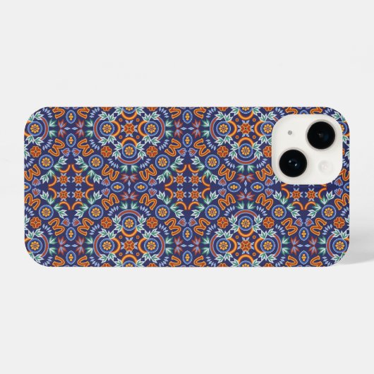 Multi-color Tile Pattern iPhoneケース (裏面横)