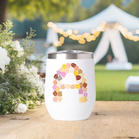 Multi-color Tulip Lettered “A” (ウェディング (回転後))