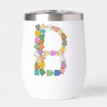 Multi-color Tulip Lettered “B”