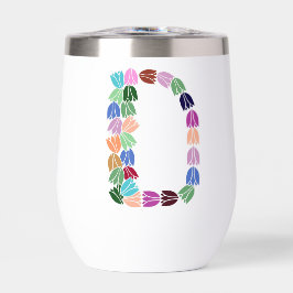 Multi-color Tulip Lettered “D”