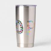 Multi-color Tulip Lettered “Hope” 保温保冷タンブラー (左面)