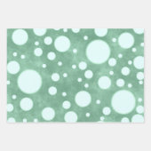 Multi-Color White Polka Dots Pattern Decoupage ラッピングペーパーシート (正面3)