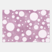 Multi-Color White Polka Dots Pattern Decoupage ラッピングペーパーシート (正面2)