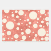 Multi-Color White Polka Dots Pattern Decoupage ラッピングペーパーシート (正面)