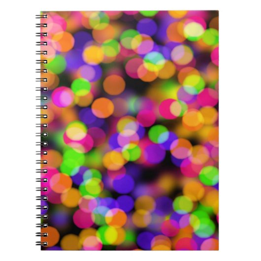 Multi-Colored Bokeh Lights ノートブック (正面)