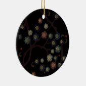 Multi-Colored Flowers On Black セラミックオーナメント (右)