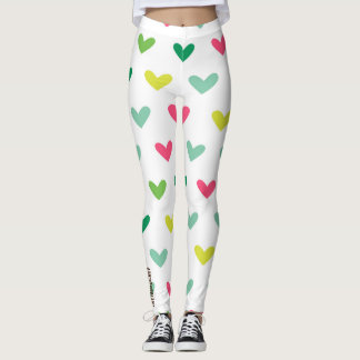 Multi-Colored Heart Pop Leggings レギンス