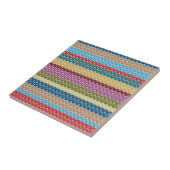 Multi-Colored Knitted Style Striped タイル (側面)