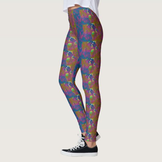 Multi-Colored Patterned Leggings レギンス (左)