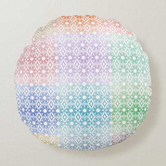 Multi-Colored Round Pillow ラウンドクッション (正面)
