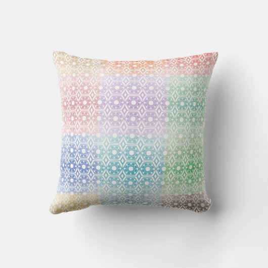 Multi-Colored Throw Pillow クッション (裏面)
