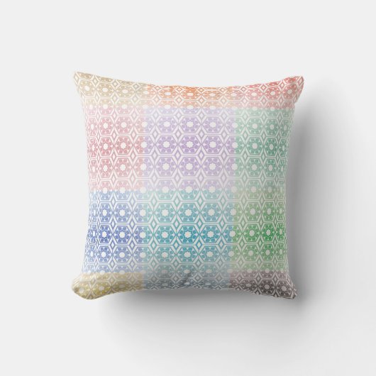 Multi-Colored Throw Pillow クッション (正面)