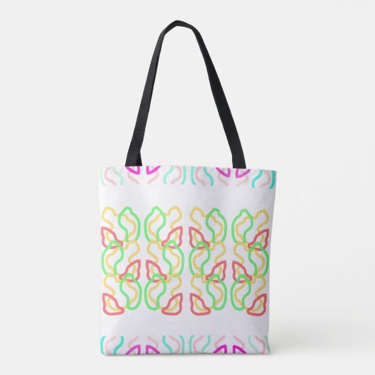 Multi Coloured Funky Tote Bag トートバッグ (裏面)