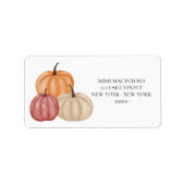 Multi-coloured Pumpkins Address Labels ラベル (正面)
