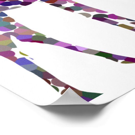 Multi-coloured spotted Giraffe Poster ポスター (角)