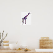 Multi-coloured spotted Giraffe Poster ポスター (キッチン)