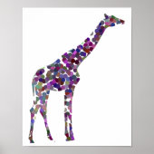 Multi-coloured spotted Giraffe Poster ポスター (正面)