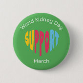 Multi Coloured - World Kidney Day 缶バッジ (正面)