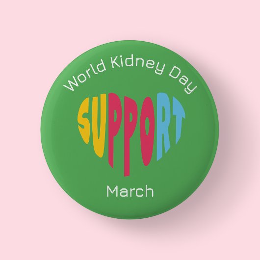 Multi Coloured - World Kidney Day 缶バッジ