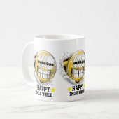 Multi Emoji Classic White Mug | Funny 3D Character コーヒーマグカップ (正面左)
