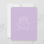 Multi Event Victorian Purple Romantic RSVP Card (裏面)