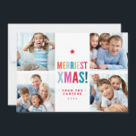 MULTI FAMILY PHOTO festive modern minimal colorful シーズンカード<br><div class="desc">by kat massard >>> www.simplysweetPAPERIE.com <<< Space for 4 of your favorite photos (Edit to save your photos as a square shape, before you upload them to ensure they fit perfectly in the space provided. TIPS 1. To resize / reposition the photo hit the "customise it" button. 2. You can...</div>