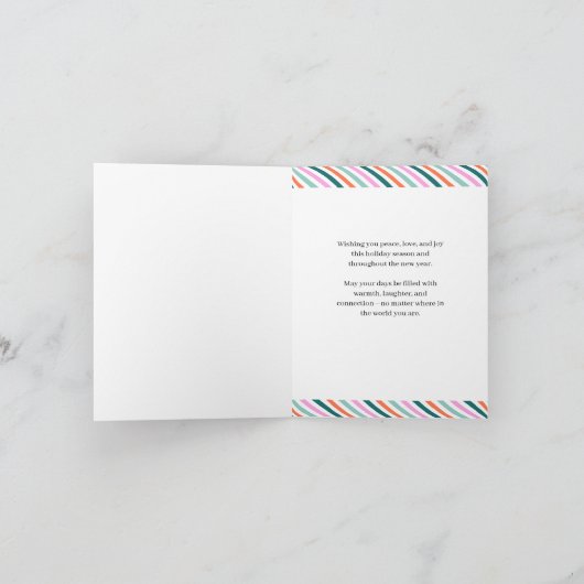 Multi Language Christmas Greeting Tree Card シーズンカード (内部)