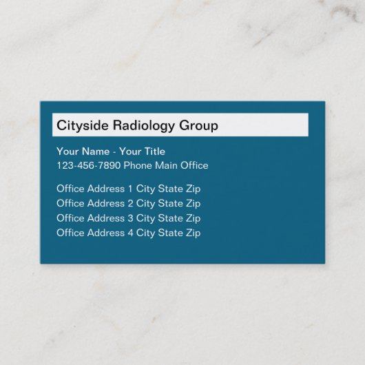 Multi Location Radiology Business Cards 名刺 (正面)