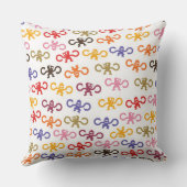 Multi-Monkey Business Throw Pillow クッション (裏面)