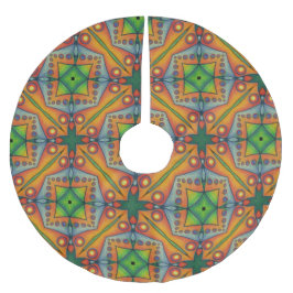 multi pattern ブラッシュドポリエステルツリースカート