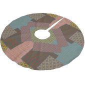 multi pattern ブラッシュドポリエステルツリースカート (アングル)