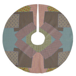 multi pattern ブラッシュドポリエステルツリースカート