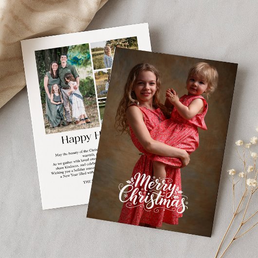 Multi Photo Christmas Holiday Card シーズンカード
