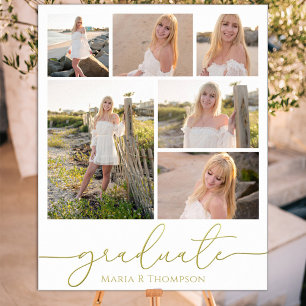 Multi Photo Collage Modern Graduation Script ポスター