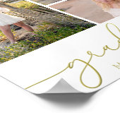 Multi Photo Collage Modern Graduation Script ポスター (角)