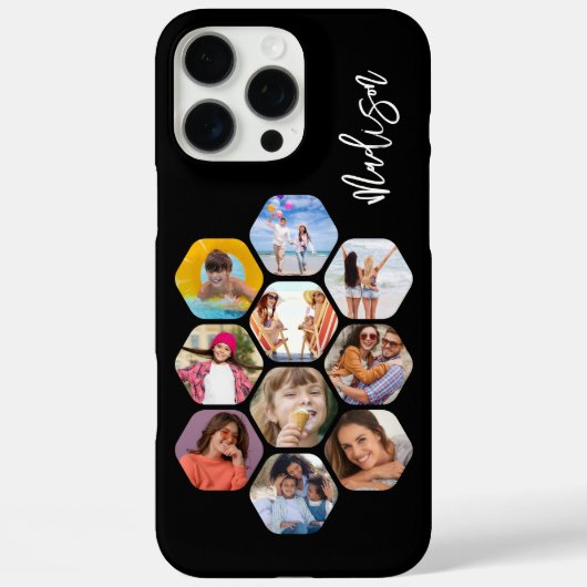 Multi Photo Collage Simple Modern Personalized Case-Mate iPhoneケース (裏面)