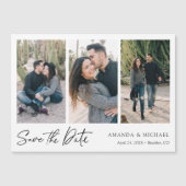 Multi Photo Collage Wedding Save the Date Magnet (正面)