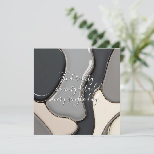 Multi purpose flat card in stylish graphic (スタンド正面)