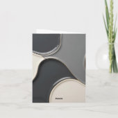 Multi purpose folded card in stylish graphic ノートカード (裏面)