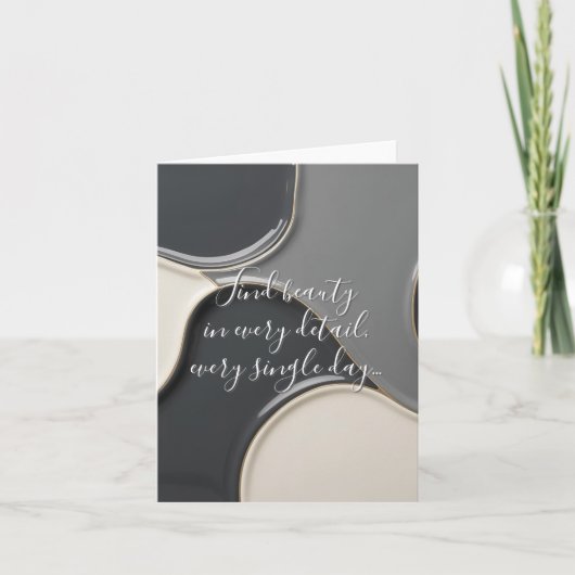 Multi purpose folded card in stylish graphic ノートカード (正面)